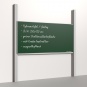 Pylonentafel, 250x120 cm, 1-flächig, höhenverstellbar, Stahlemaille grün 